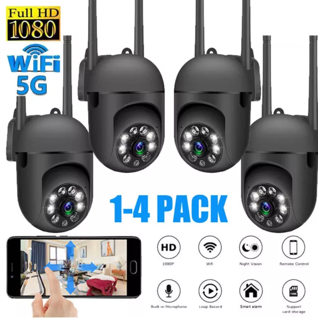 1080P 1-4 Wireless Security Camera System Smart Outdoor 5G Wifi Night Vision Cam
