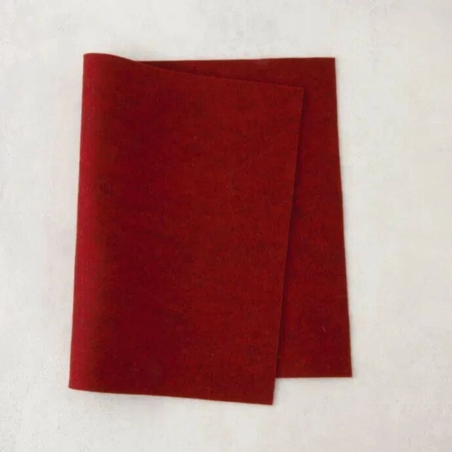 100% fieltro de lana fieltro de parche coser y manualidades 20 x 30 cm x 1,2 mm rojo-gris mellado