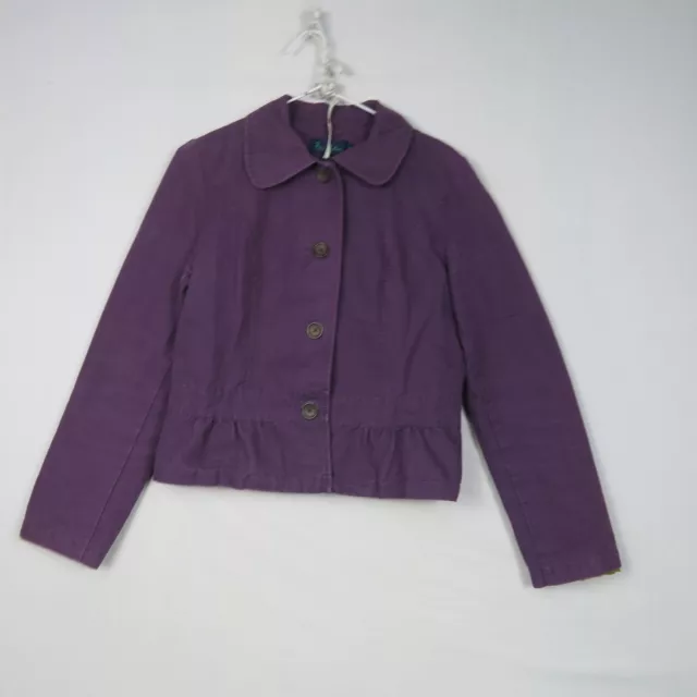 Boden Womens Blazer Jacket Size 12(AU) or Medium Purple Crop Long Sleeve