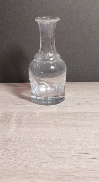 Carafe de dinette poupée verre moulé Portieux Style Baccarat Caton 1900-1925