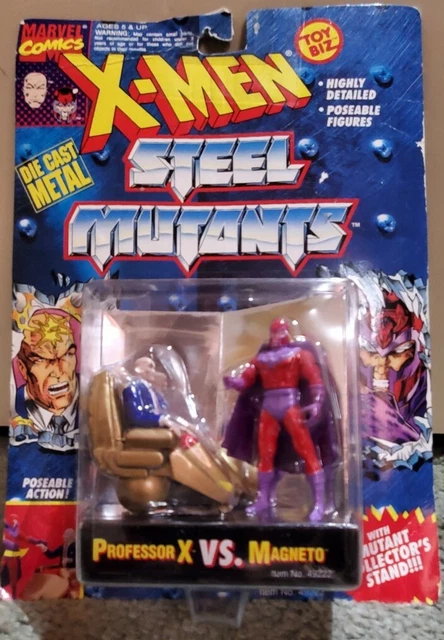 X-Men Die Cast Professor X VS Magneto (Steel Mutants, 1994, ToyBiz)