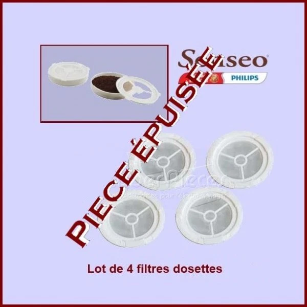 Lot De 4 Filtres à Café Permanents DEKAROX - Compatible Machines Senseo (HD7800 à HD7874) Et Dosettes Melitta 180424