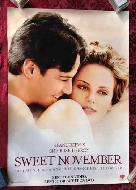 SWEET NOVEMBER KEANU REEVES 1 Sheet Movie Poster Australian VIDEO release