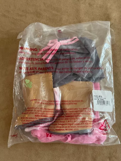 American Girl Doll True Spirit Outfit Meet Shirt Gray Skirt boots New clothing