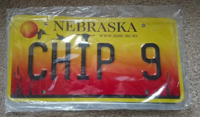 Nebraska Vintage Custom Vanity License Plate Plate! New! Chip 9