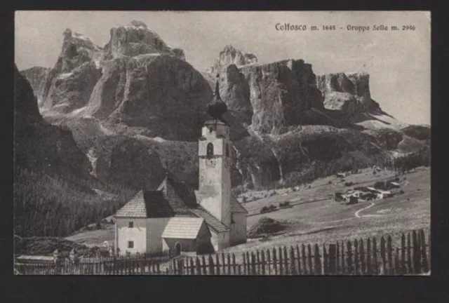 935  Cartolina Colfosco Gruppo Sella 1938++++