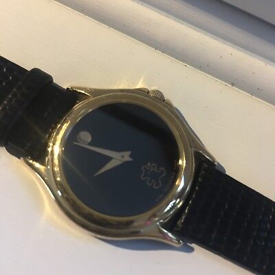 Ladies Movado Museum Watch Classic Black Leather