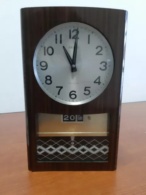 orologio da tavolo SEIKO al quarzo con vetrina e pendola inferiore