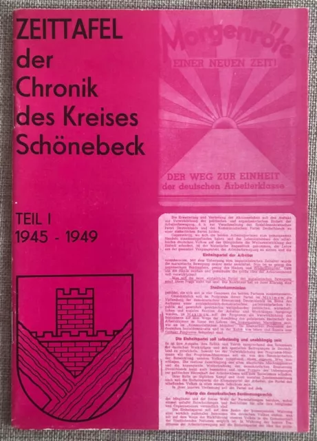 SCHÖNEBECK (Elbe), 1985/86,Zeittafel der Chronik des Kreises Schönebeck, 2 Hefte