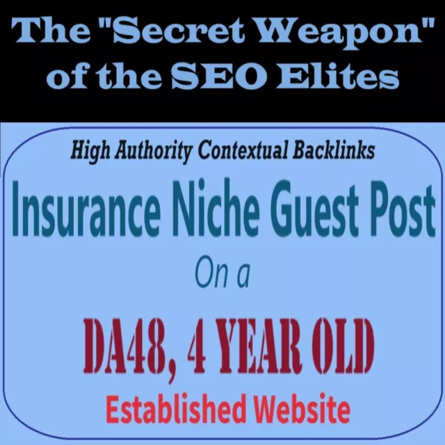 Premium SEO Guest Post on my DA40+ Insurance Blog with Dofollow backlink