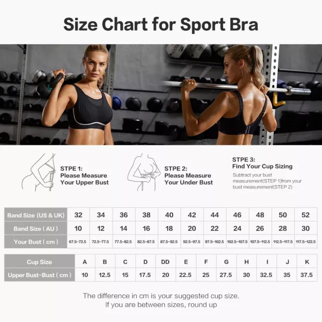 SYROKAN Women's Full Support High Impact Racerback Lined Underwire Sports Bra 3