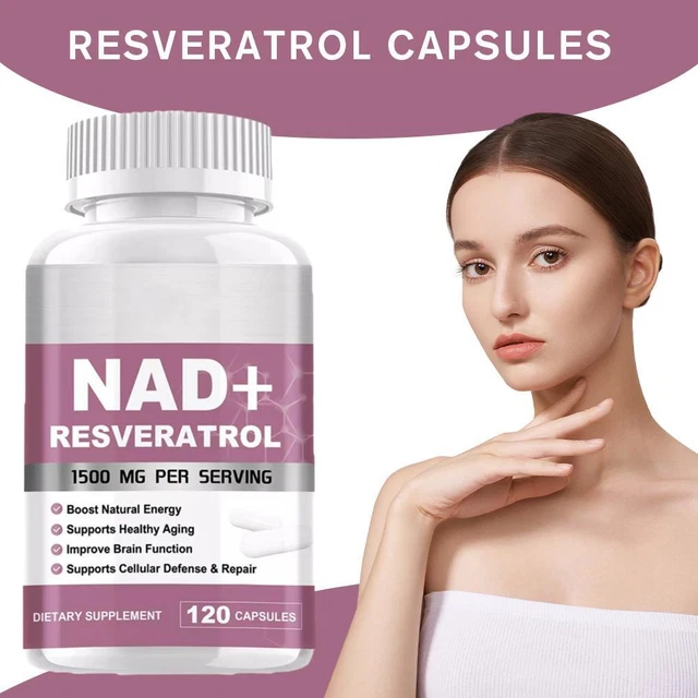 Complément Alimentaire Anti-âge 1500 Mg Trans-Resvératrol & Quercétine - 120 Capsules Grevip - Neuf