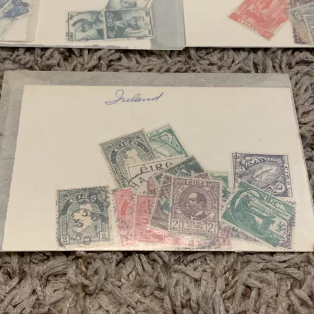 Ireland Stamp Collection In Glassines. Great Lot Of Early Eire Stamps 2