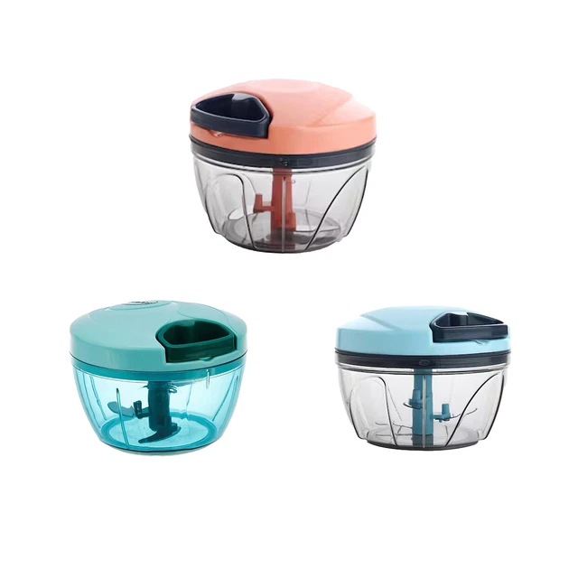 Pull Cord Pulling Food Chopper Manual Vegetable Slicer Hand Blender Kitchen UK