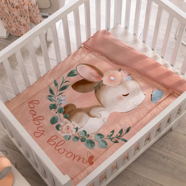 Conejita Juego De Cuna Para Niñas 3 Piezas 100% Algodon