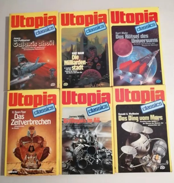 6x Utopia Classics - Science Fiction Sammlung - Pabel Taschenbücher K238-2
