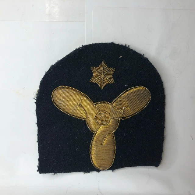 WW2 ROYAL NAVY Engineering Mechanic 1 star Bullion Thread Badge Patch ...
