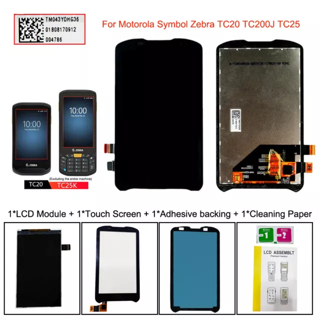 LCD Module with Touch Screen for Zebra Motorola Symbol TC200J TC25 TM043YDHG36