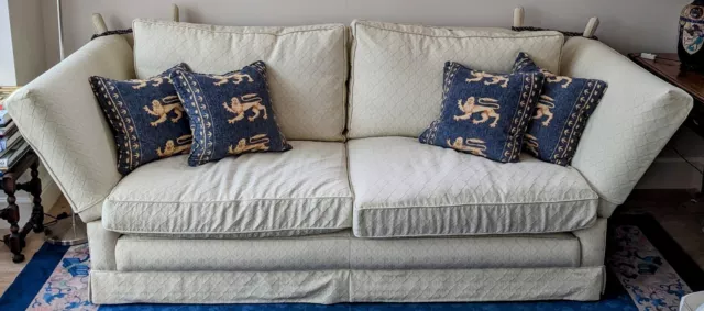 Knole drop-arm sofa (large, ivory/cream, used, very good condition)