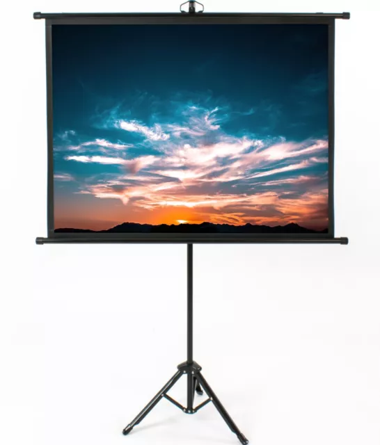 VIVO 50" Mini Portable Projector Screen 4:3 Pull Up Foldable Stand Tripod