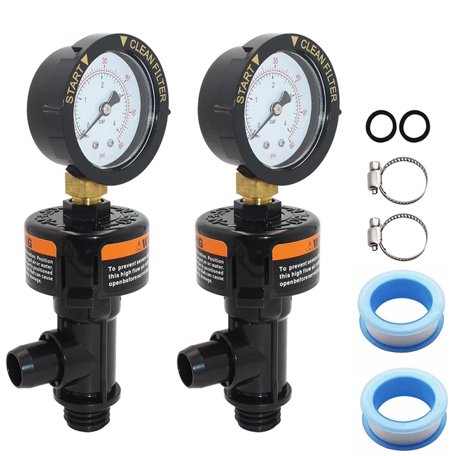 2X98209800 MANUAL AIR Relief Valve w/Pressure Gauge for Pentair Pool