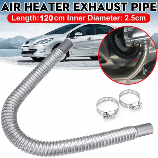 120cm Edelstahl Diesel Abgasschlauch Für Air Heater Standheizung Abgasrohr DE