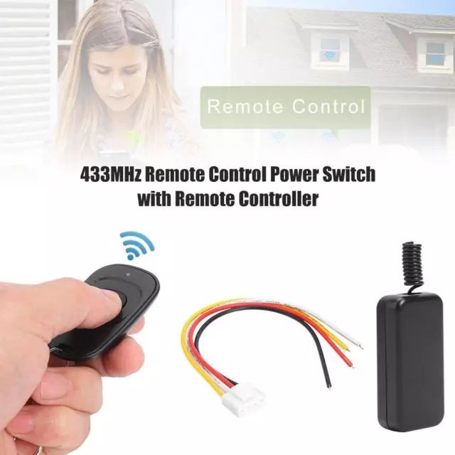 433 MHz DC 5V-12V Wireless Remote Control Switch 1 Channel Relay Receiver