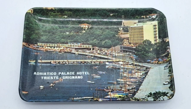 Posacenere/Svuotatasche Souvenir-Adriatico Palace Hotel Trieste-Melamina-Mebel