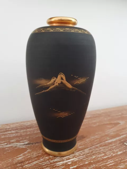 Japanische Satsuma Vase, handbemalt, Meiji-Epoche, ca. um 1900