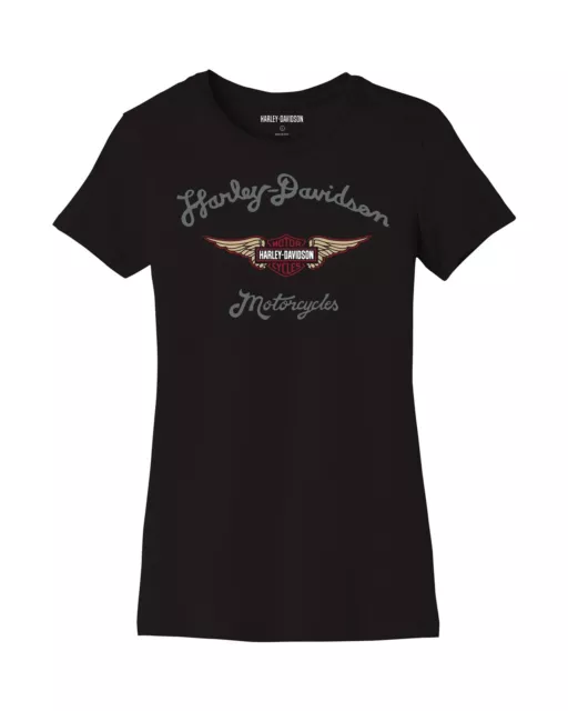 Harley-Davidson T-Shirt Forever Silver Wing schwarz