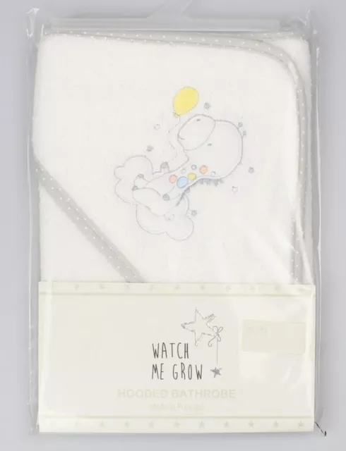 White Unisex Newborn Hooded Towel, Giraffe Detail, Baby Gift, Baby Shower Gift