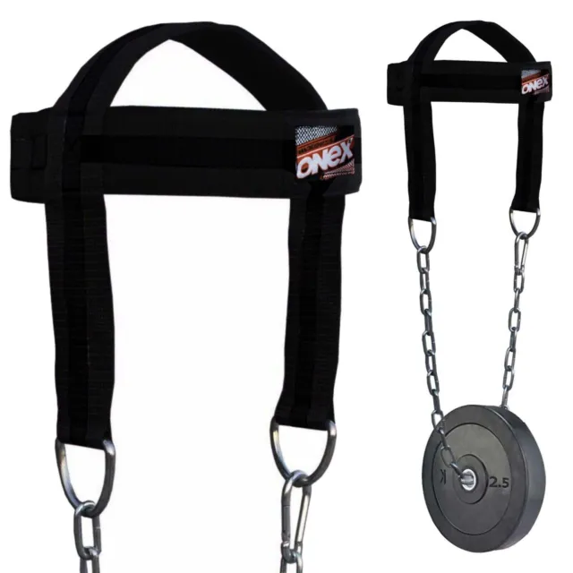 Head Harness Neck Exercise Muscle Builder Belt Weight Lifting Chain Adjustable
