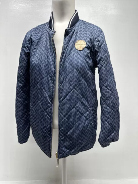 Scotch & Soda Puffer Jacket Coat Quilted Reversible Navy Blue Boys Size 12  *