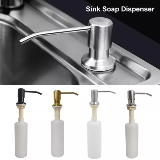 300ML Stainless Steel Soap Dispenser Kitchen Sink Soap Hand Liquid Pump Bottle