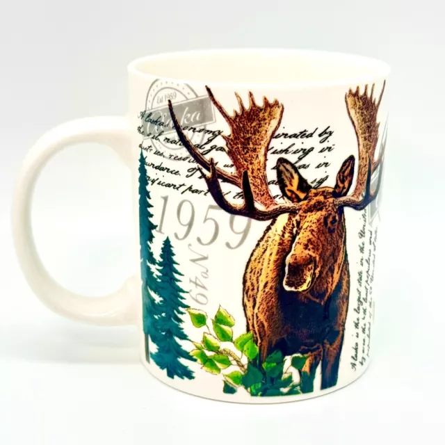 Arctic Circle Anchorage Alaska Coffee Tea Mug Moose Last Frontier Souvenir EUC