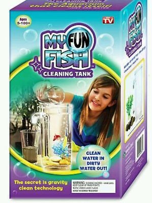 My Fun Fish Tank Mini Aquarium Self Cleaning Kids Office Desktop Decoration