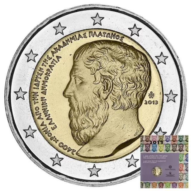 Griechenland 2 Euro Platon Akademie 2013  - in Blisterkarte - ST