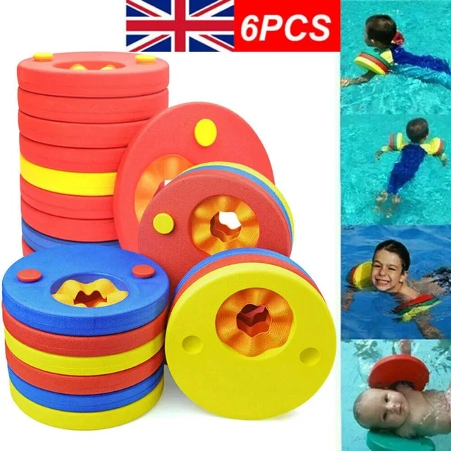 KIDS ARM FLOAT Discs 6 Pcs Swimming Arm Bands Detachable Pool EVA Foam