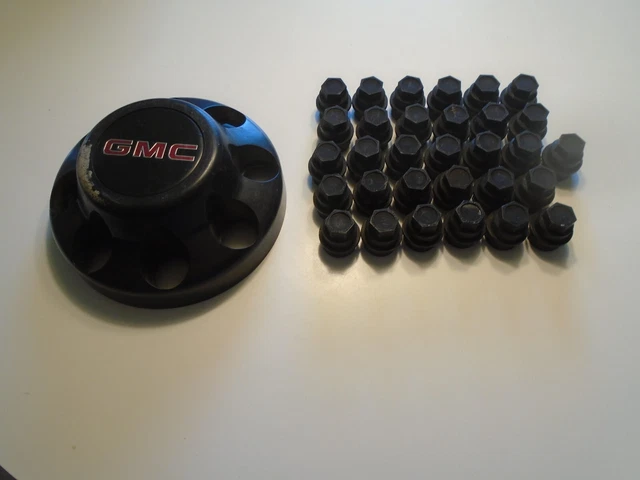 24pcs Black Plastic Wheel Lug Nut Caps – Fit Chevy Cadillac GMC Trucks 1999-2018
