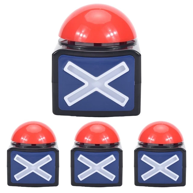 4PCS Game Answer Buzzer,Game Buzzer Alarm Sound Play Button with Light Trivii