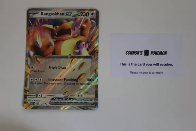 Kangaskhan ex 115/165 Double Rare Scarlet & Violet 151 Pokemon card