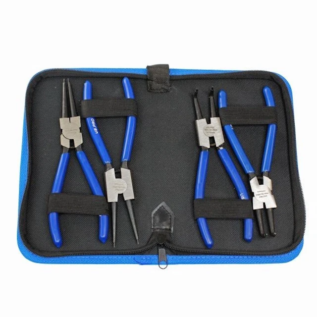 US Pro 4pc 7'' Circlip Pliers, 175mm Snap Ring Plier Set, Internal External