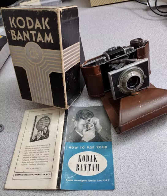 Fuelle de colección Kodak Flash Bantam película plegable cámara f4,5 lente Anastar