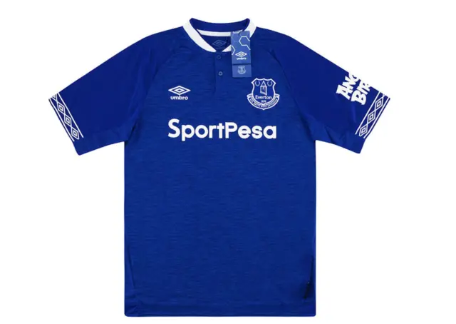 Maglietta Calcio Everton Bambino (Taglia 13-14y) Umbro Home Shirt - Cenk-Tosun - Nuova