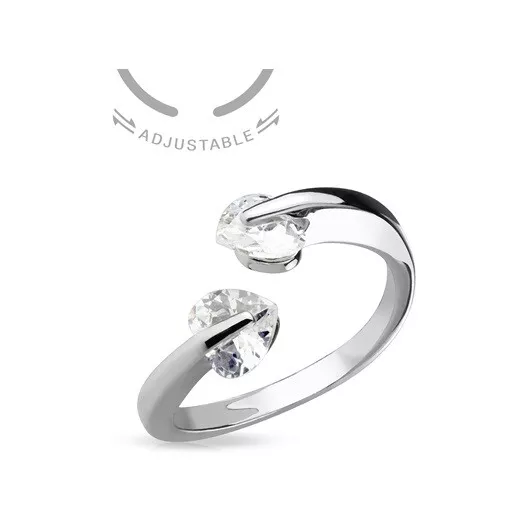 Toe Ring Adjustable Band Womens Foot Beach Diamante Body Jewellery