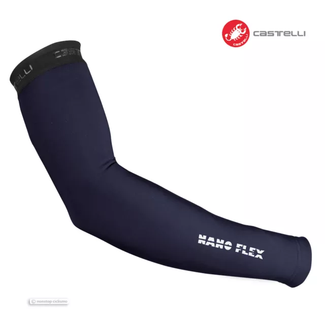 Scaldabraccio bicicletta idrorepellente Castelli Nano Flex 3G: Blu Savile