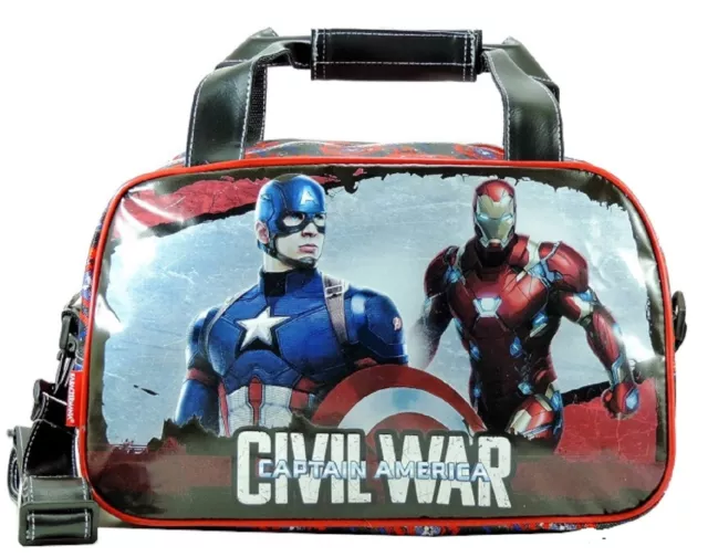 Borsa Sport CAPITAN AMERICA Borsone palestra viaggio CIVIL WAR Iron Man avengers