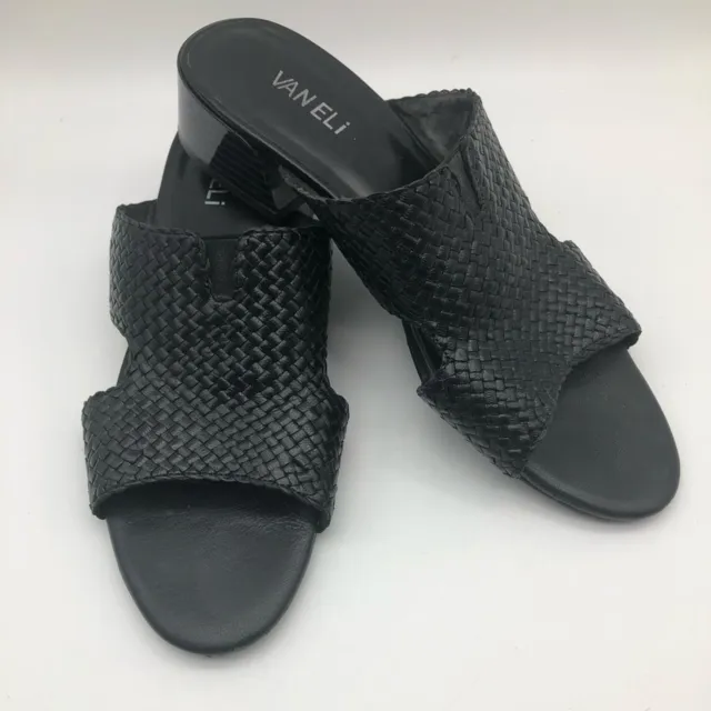 VANELI Black woven Sandals.