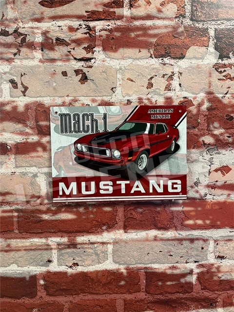Plaque Métal Ford Mustang GT 1967 - Décoration Rétro 30x40cm