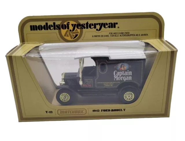 MATCHBOX Modelle von gestern Y-12 1912 Ford Modell T Captain Morgan 1:35